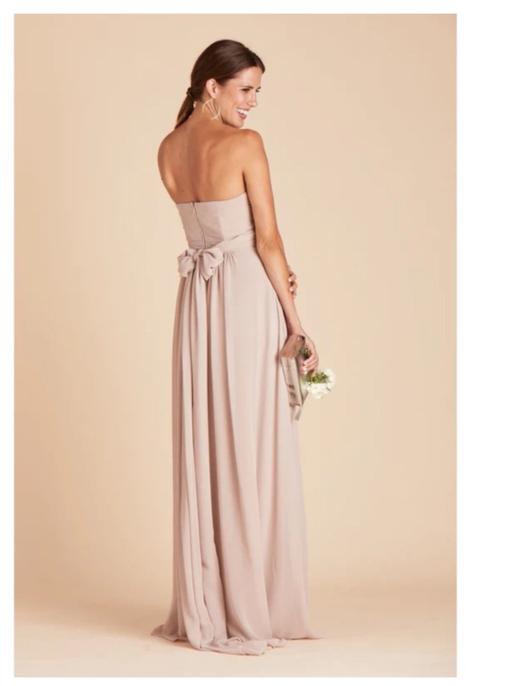 Birdy Grey Grace convertible Maxi Dress in Taupe - Elegant Evening Gown Large - Picture 2 of 16